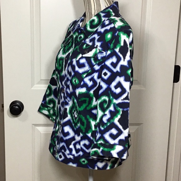 Chico’s Abstract Print Twill Jacket - Picture 3 of 7